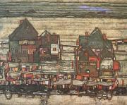 Houses with Laundry (subrub II) (mk12) Egon Schiele